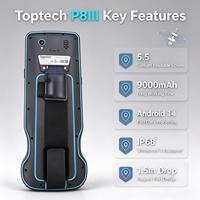 Toptech P8III Pengontrol Survei Genggam Tangguh Android Pengumpul Data Lapangan dengan Keyboard Lengkap IP68 untuk GNSS RTK