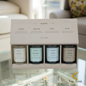 Coffret de 4 bougies JBPQ Selfcare, collection Meridian, artisanales, aromathérapie, cire de soja - Product Image 3