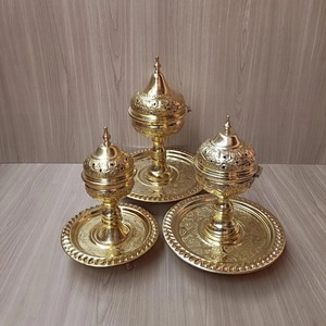 Quemador de Incienso Metálico de Lujo Moderno 2025, Estilo Dubái, para Varillas de Bakhoor, Tamaño Grande, Diseño Árabe Nuevo, Forma Ecológica, Aromático, Primavera/Otoño - Product Image 5