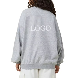 Sudadera OEM con estampado bordado para mujer con hombro caído, patrón largo y sólido, moda de invierno y otoño - Product Image 4