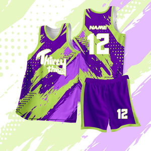 Ensemble de shorts et de maillots d'entraînement de basket-ball, tissu respirant à séchage rapide, vente en gros - Product Image 5