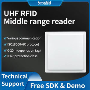 UHF <span class=keywords><strong>RFID</strong></span> считыватель дальнего действия со встроенной антенной ABS 12dBi, ISO18000-6C EPC GEN2, водонепроницаемый IP67, RS232, RS485, RJ45, Wiegand 26/34, 15м - Product Image 2