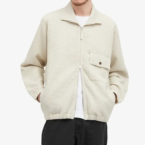 Nouveauté logo personnalisé surdimensionné streetwear coupe-vent veste zippée de haute qualité - Product Image 5