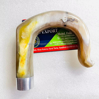 Poignée de canne de marche en corne de bœuf de haute qualité, faite à la main, 100% corne de bœuf naturelle, pour cannes en bois de luxe