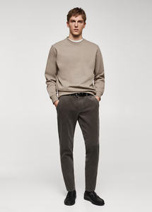 เสื้อสเวตเตอร์คอกลมแบบหนาของผู้ชายสำหรับฤดูใบไม้ร่วงเสื้อมีฮู้ดและสเวตเชิ้ตผ้าคอตตอน100% งานปักและพิมพ์ลาย - Product Image 4