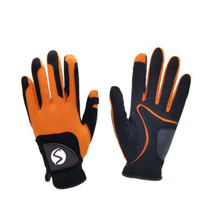 Guantes de golf de cuero Cabretta Premium Logotipo personalizado disponible Guantes de golf para todas las estaciones Material resistente al viento y al agua - Product Image 1