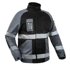 Venta al por mayor 100% chaqueta impermeable ropa de trabajo para hombres naranja invierno con capucha larga reflectante con cuello levantado - Product Image 1