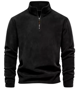 Sudadera con Capucha de Forro Polar Cálido para Hombre, Personalizada, con Cierre de Cremallera de Cuarto o Medio, Cuello Alto Estampado, Sudadera con Capucha Extra Grande - Product Image 3