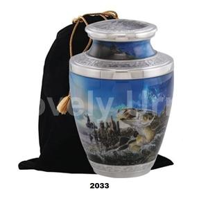 โกศใส่เถ้ากระดูกพร้อมถุงกำมะหยี่ทำจากโลหะสำหรับใส่เถ้ากระดูกสำหรับผู้ใหญ่ - Product Image 1