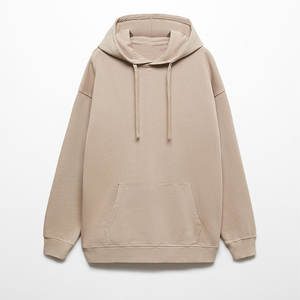 Pull à capuche 100% coton de qualité supérieure pour hommes, sweat-shirt Streetwear surdimensionné en polaire d'hiver lourd avec logo personnalisé, teint uni - Product Image 1