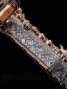 Collar con Nombre Personalizado con Colgante de Número con Piedras, Joyería Hip Hop Rock Rapper Personalizada para Hombre, Estilo Baguette Grande de Moda - Product Image 3