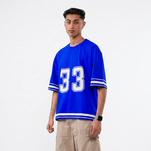 Custom Printed Hip Hop Sports American <b>Football</b> <b>Jersey</b> Short Sleeve Quick Dry Breathable Mesh 100% Polyester <b>Plain</b> for Adults - Product Image 1