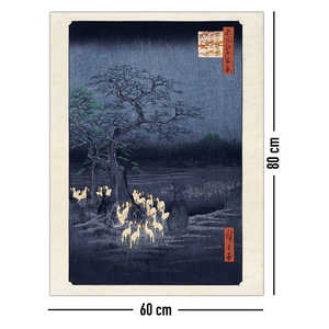Impresión artística de Hiroshige: Zorro encendiendo fuego en Nochevieja - Product Image 1