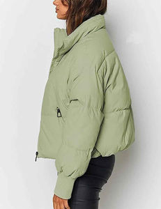 Chaqueta Acolchada Larga Entallada para Mujer, con Capucha, de Poliéster/Nailon Suave, Elegante, Impermeable, Reversible, con Cierre de Cremallera, para Otoño - Product Image 3