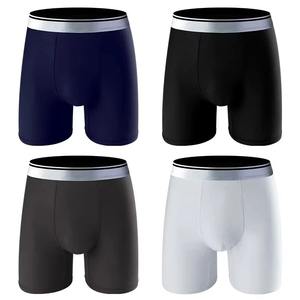 Sous-vêtements pour hommes sous-vêtements confortables à séchage rapide sans couture pour hommes sous-vêtements en coton spandex personnalisé rayé Logo imprimé Boxer court Oem - Product Image 5