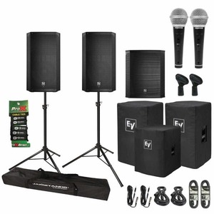 Meilleur fournisseur pour le caisson de basses amplifié original ELX200-18SP 18 1200W avec un microphone - Product Image 1