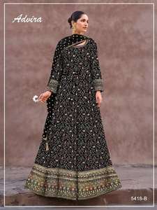 Traje Anarkali de Tela Georgette de Diseño Elegante en Nueva Colección, Atuendo Glamuroso Más Vendido para Damas, Listo para Usar - Product Image 3