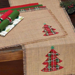 Elegante mantel navideño de algodón, decoración de fiesta de vacaciones juvenil, cubierta de mesa de comedor lavable elegante - Product Image 4