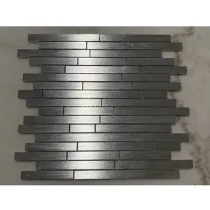 Mosaïque en métal au design moderne et vintage Carrelage de mur et de sol Finition brillante Pierre pour salle de bain Hôtel Piscine Décorations intérieures - Product Image 1