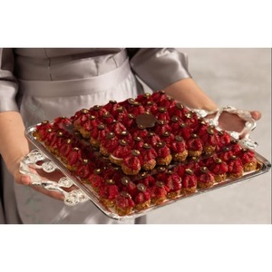 Creative Quality Gold Metal Tray Luxurious Table Decor Chocolate <b>Sweets</b> Serving Tray Perfect For <b>Gifting</b> Or Special Occasions - Product Image 6