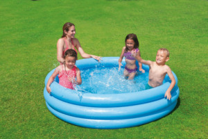 PISCINA TONDA GONFIABILE CRYSTAL BLU cm. 114x25 h (lt. 156) - Product Image 1