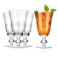 Verres à vin vintage, ballon, soufflé à la main, gravé, tige classique, verrerie, capacité 300 ml, mariages, dîners, cadeaux de vacances
