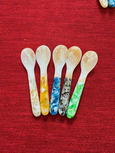100% cuillère en corne de buffle et coquillage de meilleure qualité pour la meilleure forme de poignée de conception pour produit Offre Spéciale pour cadeau - Product Image 2
