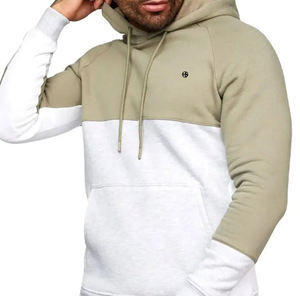 Jersey de entrenamiento informal para hombre, chándal personalizado 100% algodón, ropa de invierno con cuello con capucha, patrón sólido para uso en exteriores - Product Image 3