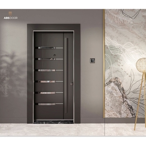 ABSDOOR DARK KNIGHT Porte commerciale élégante et robuste en acier inoxydable, isolée thermiquement, design d'entrée, intérieur, appartement, hôtel - Product Image 3