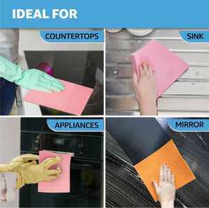 Paño de esponja multiusos suave sin arañazos de la mejor calidad, perfecto para absorber derrames, grasa y manchas en los hogares - Product Image 6