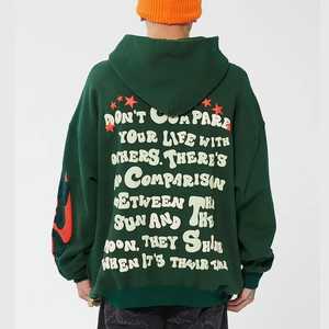 Sudaderas con capucha y sudaderas transpirables para hombre con estampado 3D en relieve de tendencia superior Ropa de invierno con logotipo bordado de Pakistán - Product Image 4