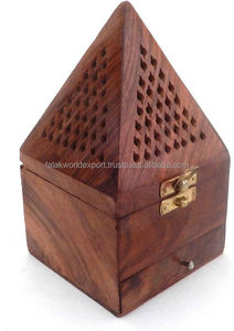 Quemador de cono piramidal de madera más vendido Quemador de cono piramidal de incienso de madera de Falak World Export - Product Image 6