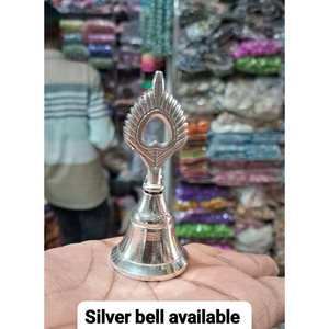 Premium quality Brass <b>bell</b> for pooja in different style with silver & gold traditional home decor products wholesale product - Product Image 3
