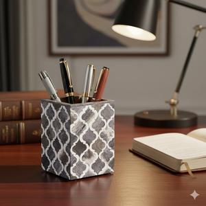 Portalápices Rectangular de MDF y Resina Ecológico Hecho a Mano de Alta Calidad para la Organización del Escritorio de Oficina a Precio Directo de Fábrica - Product Image 4