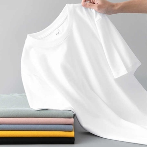เสื้อยืดคอกลมแขนสั้นสำหรับผู้ชาย, เสื้อสีพื้น - Product Image 2