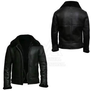 Chaqueta de Cuero con Cremallera para Hombre, Estilo Casual, Ajustada, Chaqueta de Cuero con Peluche para Hombre - Product Image 6