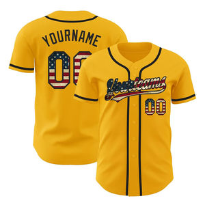 Camiseta de Béisbol Personalizada para Hombre, 100% Poliéster, Ligera, Transpirable, Anti-UV, Cuello en V, Impresión de Logotipo y Nombre del Equipo Personalizados - Product Image 3