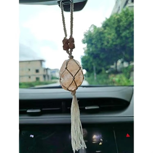 Sel brut de l'Himalaya fait à la main rétroviseur accessoire de voiture ornement voiture charme 'Love' Style cadeau pour sa décoration de la maison sculpté - Product Image 2