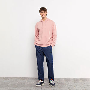 100% <b>Black</b> Cotton Pullover <b>Hoodie</b> for <b>Men</b> Solid Pattern Embroidered <b>Plain</b> Dyed Custom Print Thermal Fleece Sweatshirt for Winter - Product Image 2