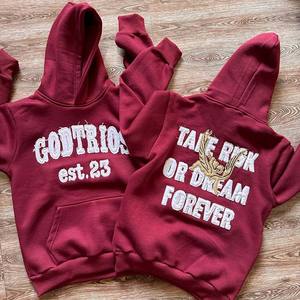 Personalizado de alta calidad Streetwear hombre Sudadera con capucha de lana en blanco pulóver Vintage doble capa lavado con ácido Sun Faded sudaderas con capucha desgastadas - Product Image 1