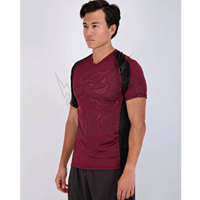 T-shirt de performance athlétique à col ras du cou pour homme, séchage rapide, anti-humidité, léger, 100 % coton peigné, vente en gros