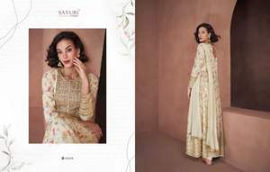 Tenue de soirée en georgette imprimée pêche pastel Salwar Kameez - Product Image 4