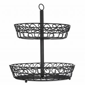 Cesta de fruta desmontable de 2 niveles, soporte de exhibición de alambre de Metal, Cestas colgantes para frutas y verduras - Product Image 6