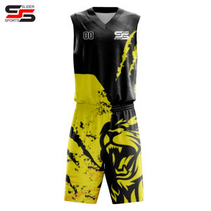 ชุดบาสเก็ตบอลของผู้ชายชุดทีมสโมสรบาสเก็ตบอลเสื้อกีฬาตามสั่งพิมพ์โลโก้ระเหิด - Product Image 3