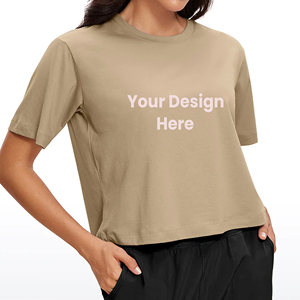 เสื้อยืดแขนสั้นของผู้หญิงเสื้อยืดผ้าโพลีเอสเตอร์แห้งเร็วใส่สบายใส่โลโก้ตามสั่งได้ตามต้องการ - Product Image 4