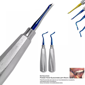 Instrument d'extraction dentaire manuel réutilisable Dogmatic International S T R-L 2 mm en acier inoxydable avec revêtement en titane bleu pour le bois - Product Image 4