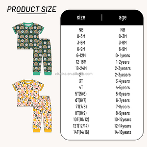 Tutina per Neonati in <span class=keywords><strong>Viscosa</strong></span> di Bambù 95% Personalizzata con Stampa Occidentale, Abbigliamento Boutique, Pigiamino per Bambini - Product Image 3