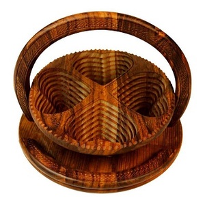 <b>Wooden</b> Tray <b>Cart</b> Dry Fruit Serving Tray for Kitchen Wedding Corporate Events Natural Crafts Wedding Gifts - Product Image 4