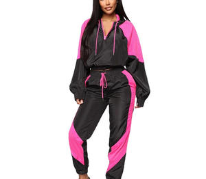 Nueva moda 2026, conjunto de chándal cortavientos liso para hombre, ropa de entrenamiento Vintage a prueba de viento, chándal cortavientos de tamaño Ovrsized para hombre - Product Image 1