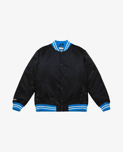 Veste de baseball en satin coupe-vent personnalisée en gros avec logo OEM, design personnalisé, pour hommes, automne, imperméable, respirante, écologique, style streetwear - Product Image 4